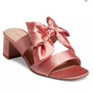 Jack Rogers Pink Satin Bow Sandals